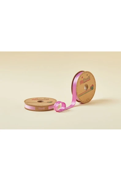 Biye Saten Katlı 053 Koyu Pembe 2 cm 25 Metre %100 Polyester - 2