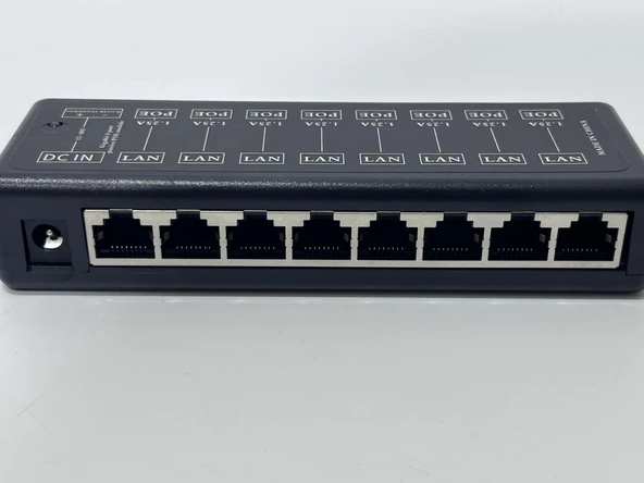 8 Port Ethernet PoE Enjektörü 12-48V - 5