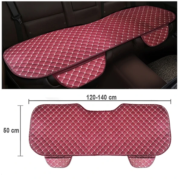Kapitone Bordo Deri Oto Koltuk Minderi - 3
