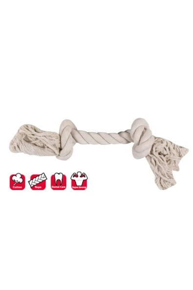 Karlıe 2 Düğümlü İp Köpek Oyu. S 22 Cm Beyaz