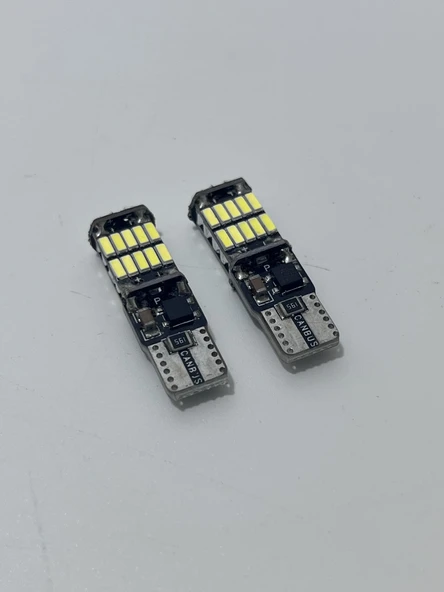 T10 Dipsiz Canbus Park Led Geri Vites Ampulü 26 Led (2 Adet) - 4