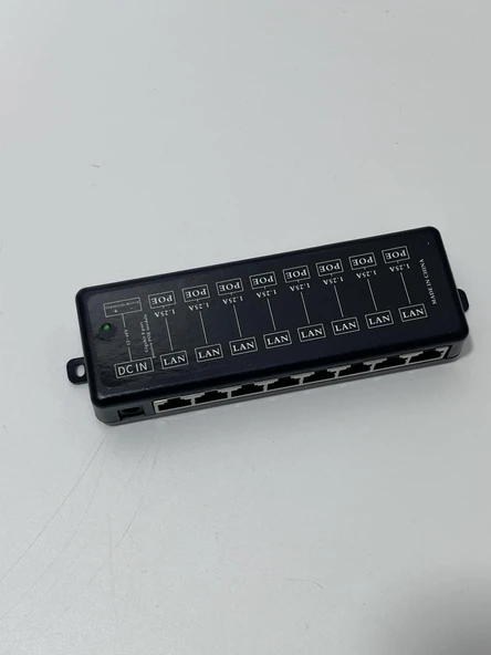 8 Port Ethernet PoE Enjektörü 12-48V - 3