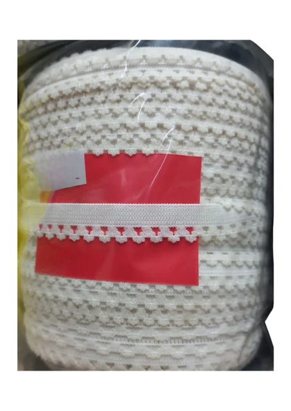Çamaşır Lastiği Dantelli 1 cm 75 Metre 1 Top Beyaz 2. Model - 2