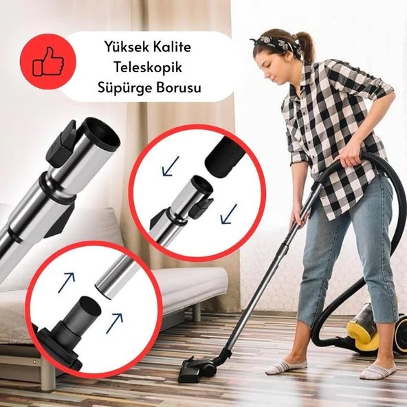 Philips FC 9323 Power Pro Compact Paslanmaz Çelik Teleskopik Süpürge Borusu - Resim 5