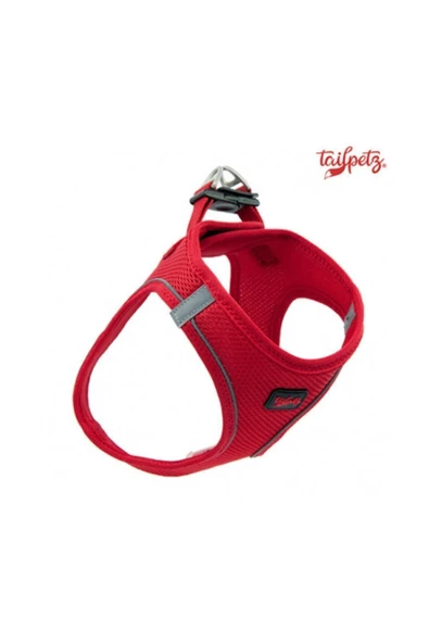 Tailpetz Air-Mesh Harness Köpek Göğüs Tasması 3XSmall Kırmızı