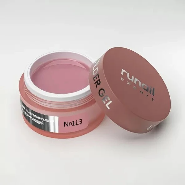Runail Expert Protez Tırnak Jeli UV Gel Nude Şeftali Pembe 15Gr. 113 - Resim 3