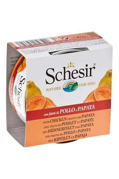Schesir C370 Jelly Tavuk Ve Papayalı Köpek Konservesi 150 Gr - 2