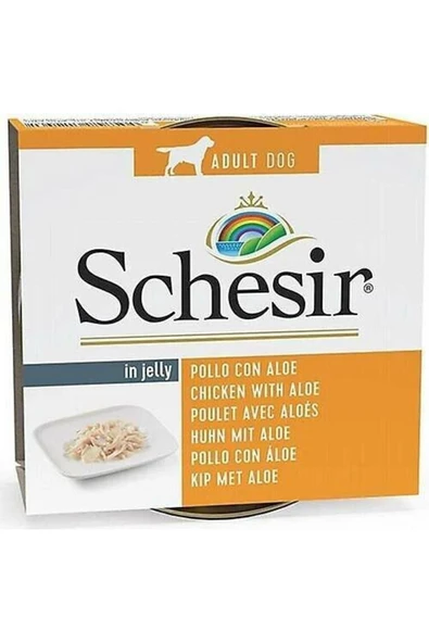 Schesir C684 Jelly Tavuklu ve Aloe Veralı Köpek Konservesi 150 Gr