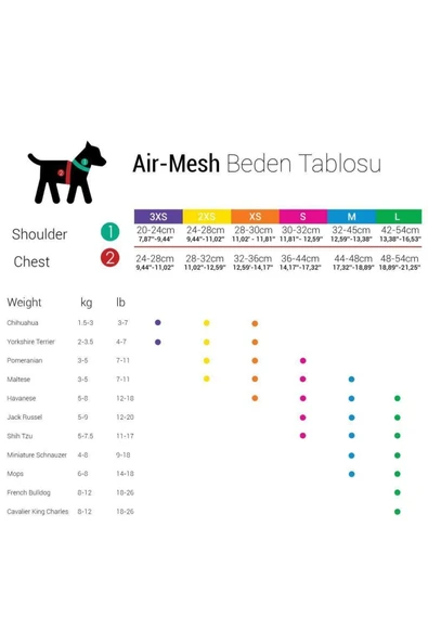 Tailpetz Air-Mesh Harness Köpek Göğüs Tasması 3XSmall Mor - 2