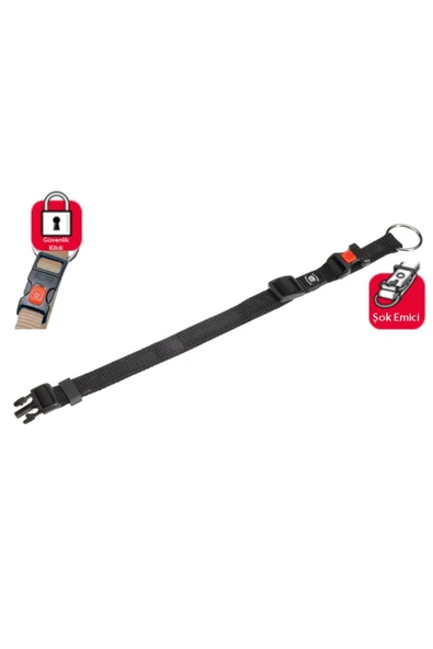 Karlıe Kilitli Boyun Tasma S 30-45Cm Siyah