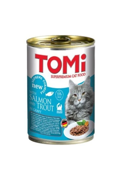 Tomi Kedi Somonlu Alabalıklı Yaş Mama 400g