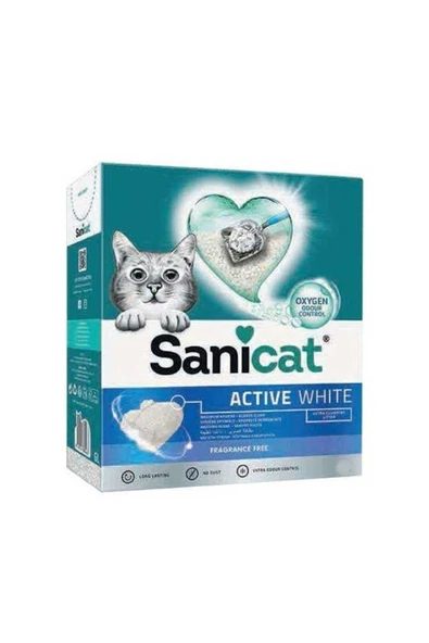 SaniCat Active White Ultra Topaklanan Kedi Kumu 10lt