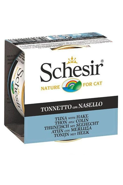 Schesir C190 Jelly Tuna ve Barlam Balıklı Kedi Konservesi 85 Gr