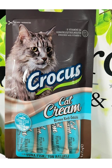 Crocus Ton Balıklı Krema Kedi Ödülü 4x15g - 3