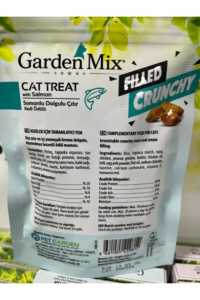 Gardenmix Somonlu İçi Dolgulu Kedi Ödülü 60gr - 2