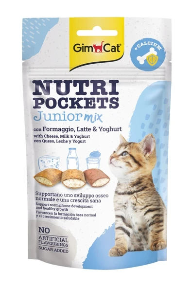 Gimcat Nutripockets Junior Mix Karışık Yavru Kedi Ödülü 60gr