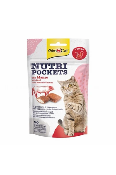Gimcat Nutripockets Kedi Ödülü Biftek Malt 60Gr - 1