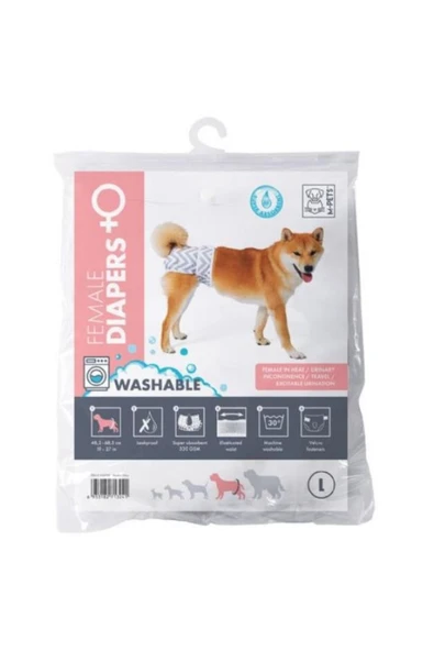 M-Pets Dişi Köpekler İçin Yıkanabilir Külot (L)
