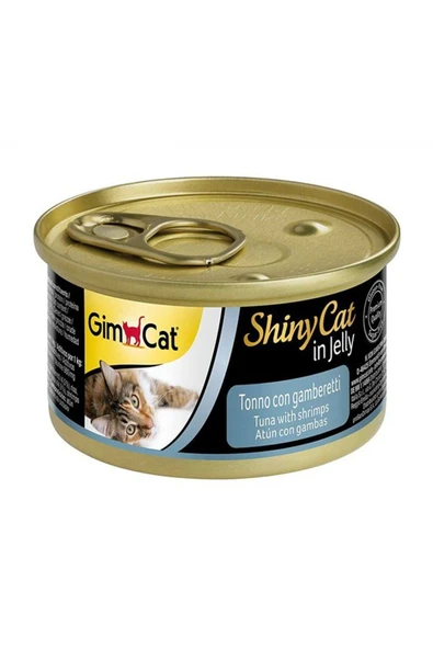 Gimcat Shiny Cat Ton Balıklı ve Karidesli Konserve Mama 70 Gr