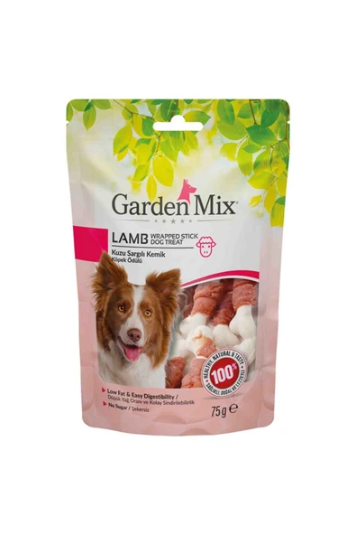 Garden Mıx Kuzu Sargılı Kemik Köpek Ödülü 75 Gr