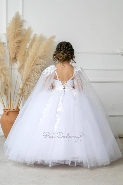 Kız Çocuk Abiye Helen Beyaz - 3