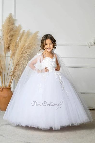Kız Çocuk Abiye Helen Beyaz - 2