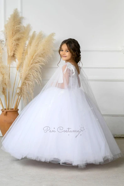 Kız Çocuk Abiye Helen Beyaz - 4