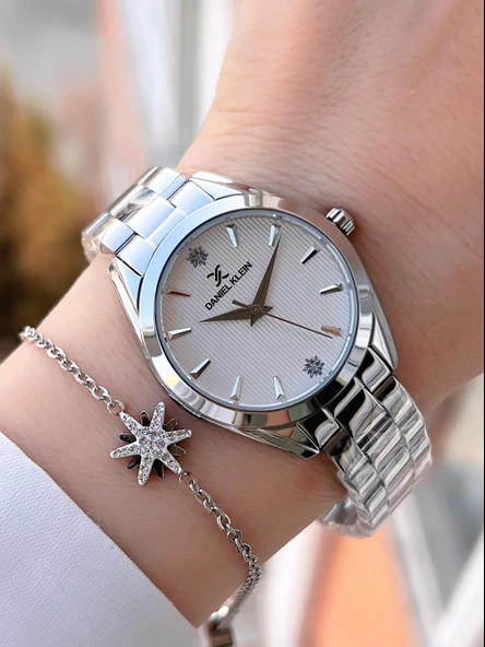 Daniel Klein Çelik Kordon Çelik Takı Seti Hediyeli 2Yıl Garantili 3 Atm Kadın Kol Saati DX13688.1 - Resim 2