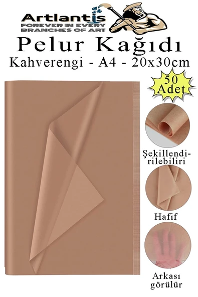 Pelur Kağıdı Renkli 50 li 1 Paket A4 Pelur Kagıt Moda Tasarım Tekstil Hediye Paketleme Ambalaj Kağıdı Parti Doğum Günü - 4