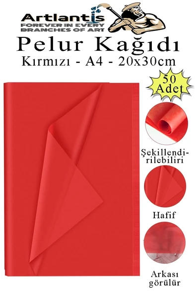 Pelur Kağıdı Renkli 50 li 1 Paket A4 Pelur Kagıt Moda Tasarım Tekstil Hediye Paketleme Ambalaj Kağıdı Parti Doğum Günü - 5