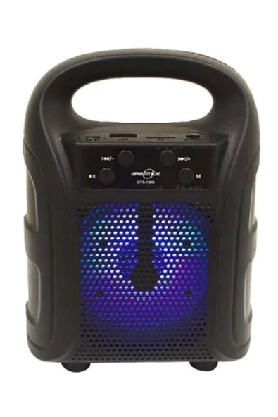 utmalı Mini Hoparlör Işıklı Taşınabilir Bluetooth Wireless Radyolu Sd Kart ve USB Girişli Hoparlör - 6