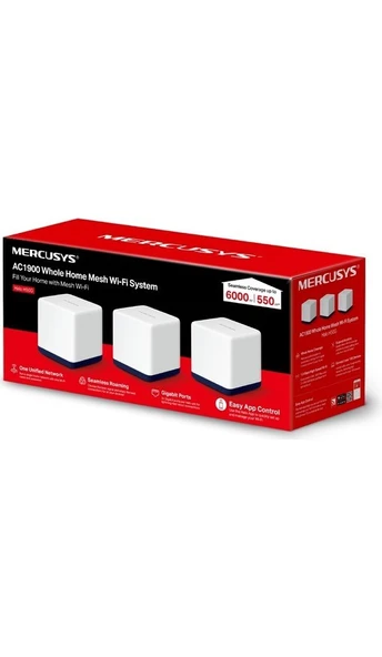 Halo H50G(3-pack), AC1900Mbps, Dual-Band, Gigabit Portları, 100'e Kadar Cihaz Bağlanabilir, 550 m²'y - 5