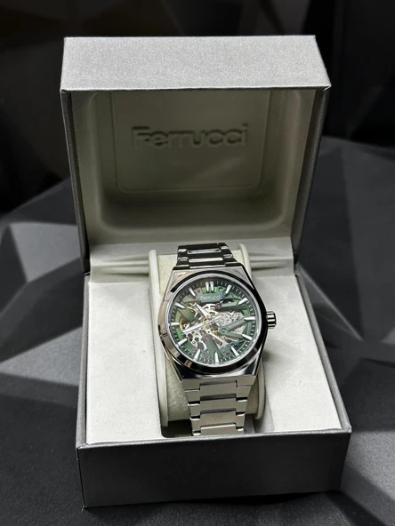 Ferrucci Otomatik&Kurmalı 3 Atm Suya Dayanıklı Çelik Kordonlu Erkek Kol Saati BFC.03532.02 - Resim 7