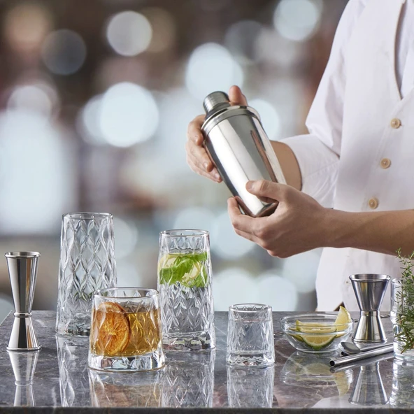 Paşabahçe leafy 16 parça su meşrubat bardağı seti takımı özel seri su bardak takımı