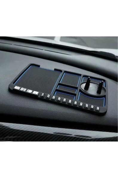 Numaratörlü Araç Içi Torpido Üstü Kaymaz Ped Mat Telefon Gözlük Tutucu Torpido Telefon Tutucu - 7