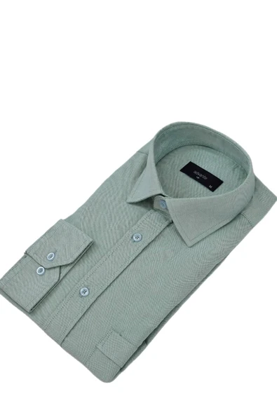 Erkek Klasik Tek Cepli Uzun Kol Gömlek BGL-ST04338 - Resim 11