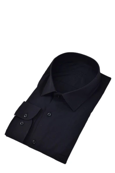 Erkek Büyük Beden Klasik Tek Cepli Uzun Kol Gömlek BGL-ST04337 - Resim 6