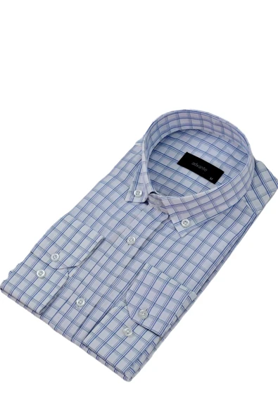 Erkek Klasik Tek Cepli Uzun Kol Gömlek BGL-ST04340 - Resim 6