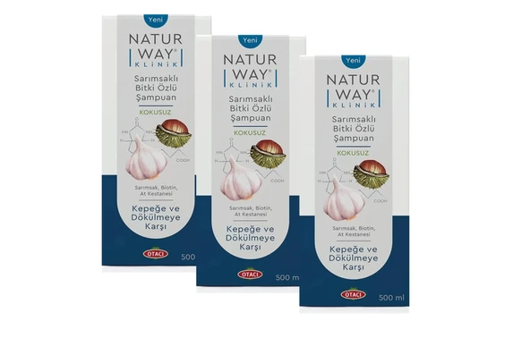 Otacı Naturway Klinik Kepek Sarımsaklı Şampuan 500 ml *3 Adet