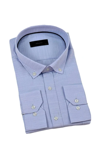 Erkek Büyük Beden Klasik Tek Cepli Uzun Kol Gömlek BGL-ST04342 - Resim 3