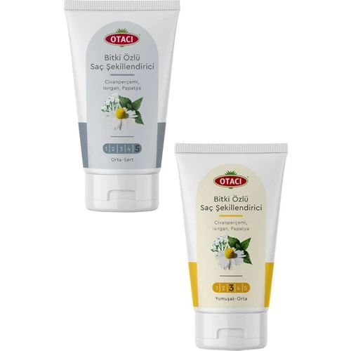 Otacı Bitkisel Saç Şekillendirici Orta-Sert + Yumuşak-Orta Set