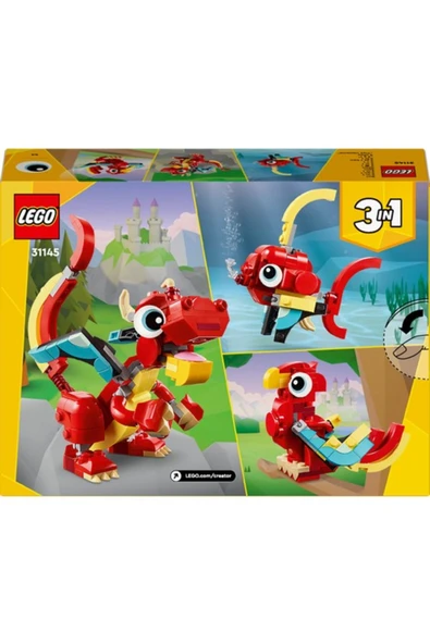 LEGO ® Creator Kırmızı Ejderha 31145 - Oyuncak Yapım Seti (149 Parça) - 7