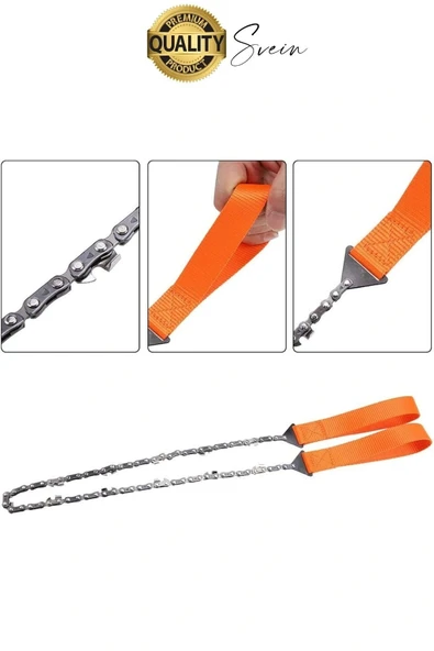 Taşınabilir Mini El Zincirli Testere Kamp Doğa Ağaç Dal Kesme Çelik Hafif Pratik Taşıma Çantası - 5