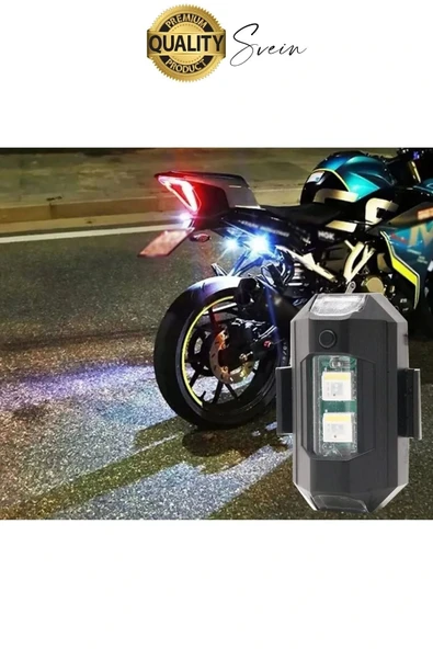 7 Renkli Şarjlı Bisiklet Motosiklet Drone Scooter Araba İçin Flaşör Lamba Yanıp Sönen Led İkaz Işığı - 3