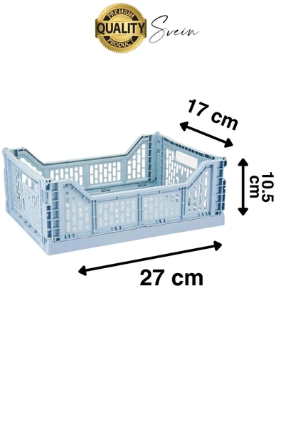 Çok Amaçlı Yer Kaplamayan Katlanabilir Renkli Kasa Sepet Sebze Meyve Eşya Saklama Organizer Kutu - 2