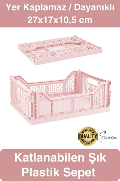 Çok Amaçlı Yer Kaplamayan Katlanabilir Renkli Kasa Sepet Sebze Meyve Eşya Saklama Organizer Kutu