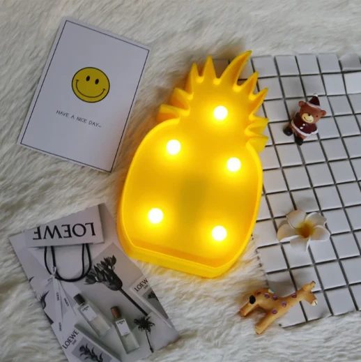 Led Işıklı Ananas Gece Lambası Dekoratif Led Aydınlatma - Resim 4