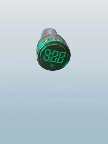 GWEST 24v-550v Voltmetreli YEŞİL Sinyal Lambası 220v Göstergeli 22mm