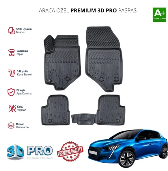 208 MK2 3D PASPAS 2019 2020 2021 2022 2023 2024 2025 ürün görseli 1