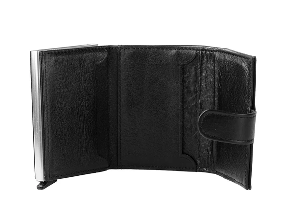 Bagacar DG02 Hakiki Deri Çıtçıtlı Mekanizmalı Cüzdan Kartlık Siyah - 6